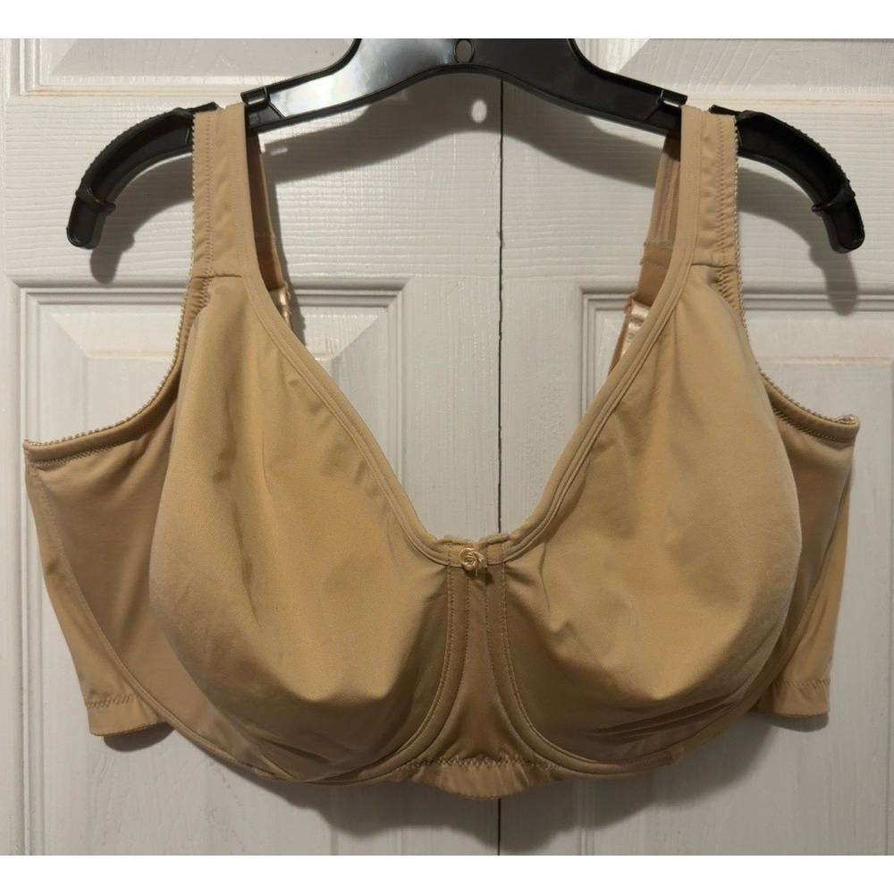 Comfort Choice 46G Full Coverage Underwire Bra Beige Nude seamless plus size